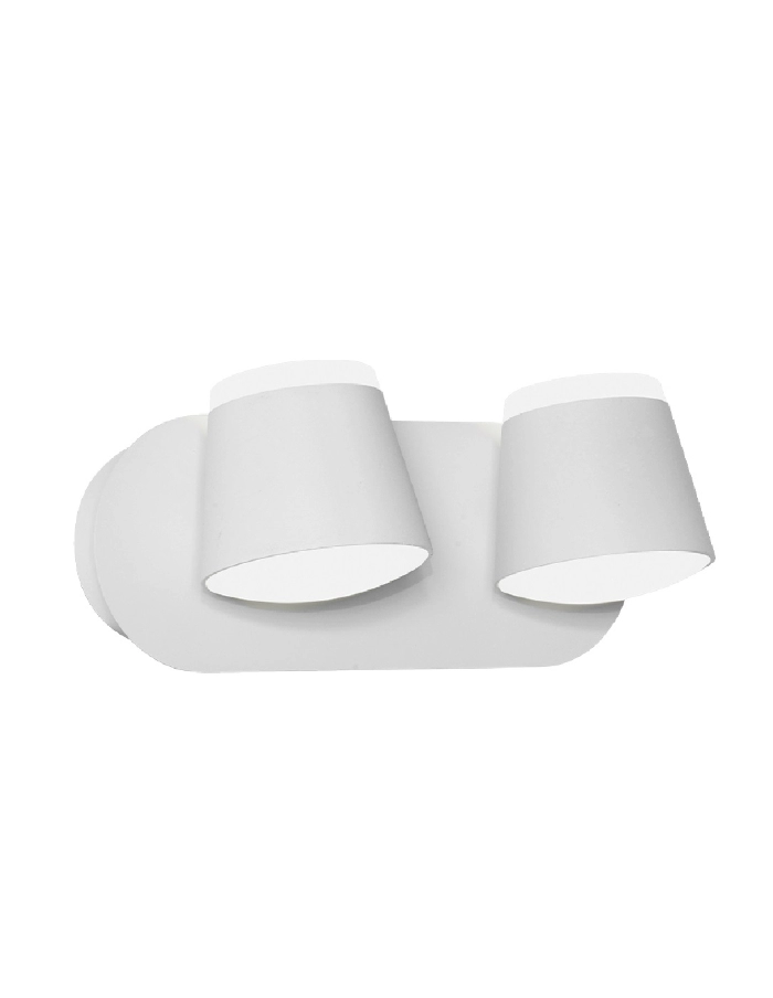 Aplique LED Gaia 2 luces 12W base oval Markas Iluminación blanco luz cálida
